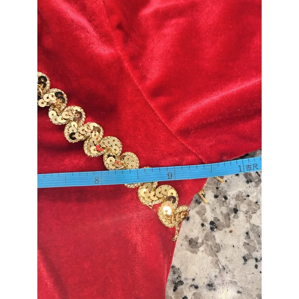 Dansco Dance Circus Ringmaster Costume Leotard with Tassels and Stripe Shorts